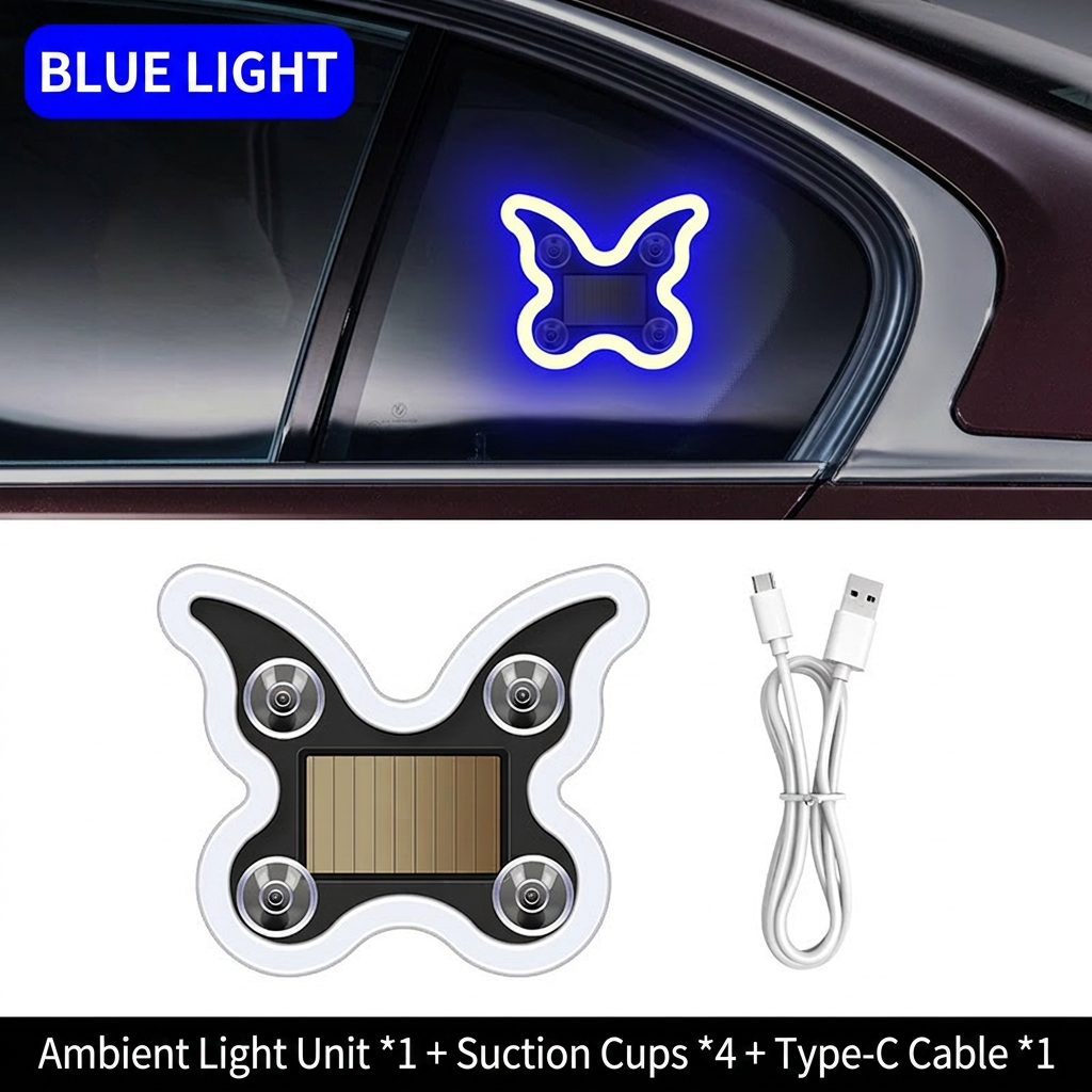 🦋Solar-powered LED eco-friendly wireless car interior decorative lights