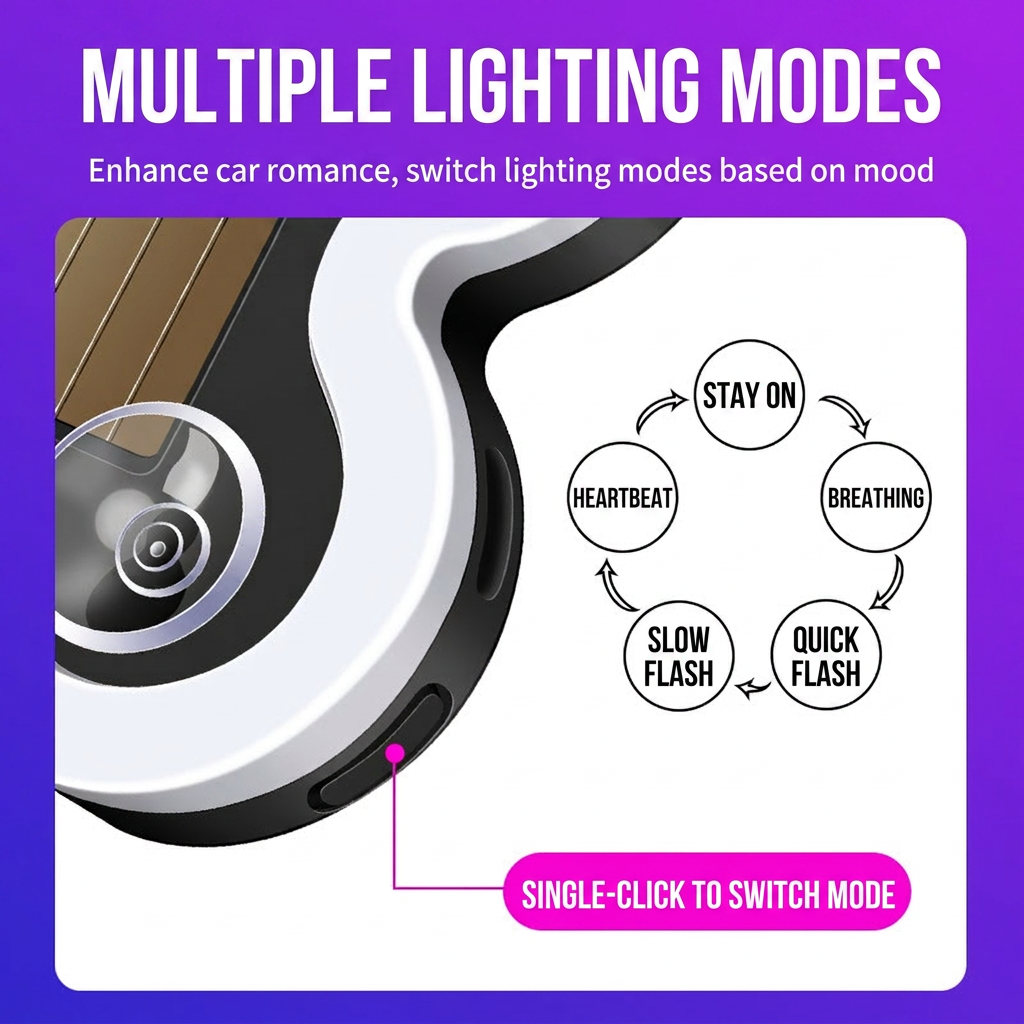 🦋Solar-powered LED eco-friendly wireless car interior decorative lights